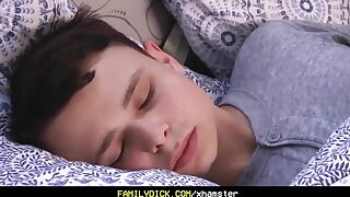 FamilyDick- Lovely tiny bottom fellow woken up by luxurious daddy cock